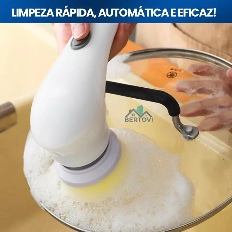 Kit MultiClean Pro 7 em 1: Escova Elétrica + Carregador USB + 5 Cabeças de Limpeza