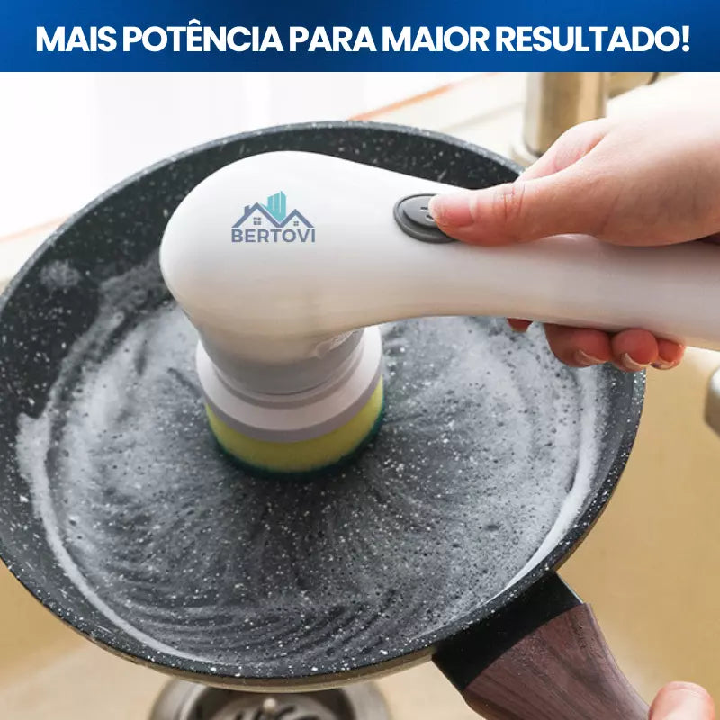 Kit MultiClean Pro 7 em 1: Escova Elétrica + Carregador USB + 5 Cabeças de Limpeza