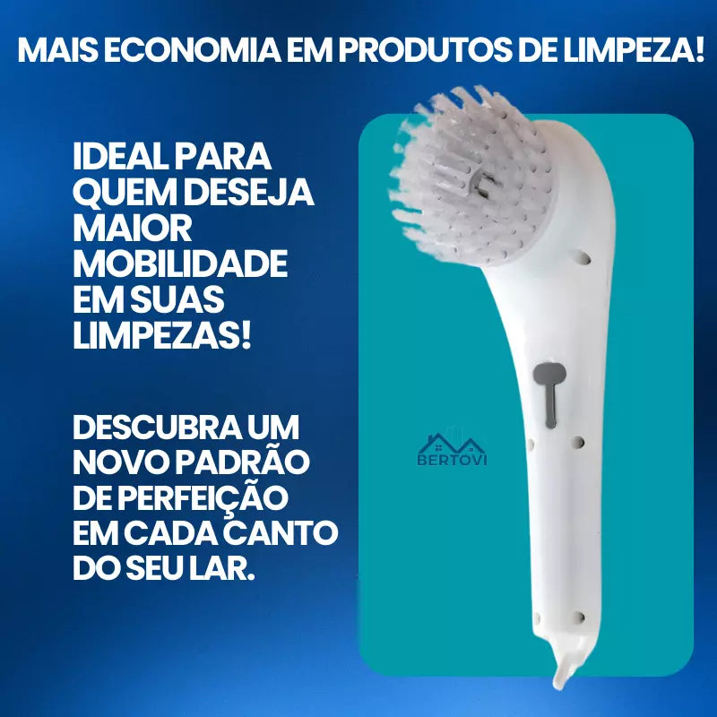 Kit MultiClean Pro 7 em 1: Escova Elétrica + Carregador USB + 5 Cabeças de Limpeza