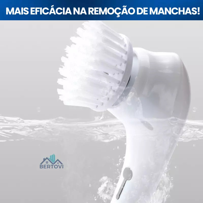 Kit MultiClean Pro 7 em 1: Escova Elétrica + Carregador USB + 5 Cabeças de Limpeza