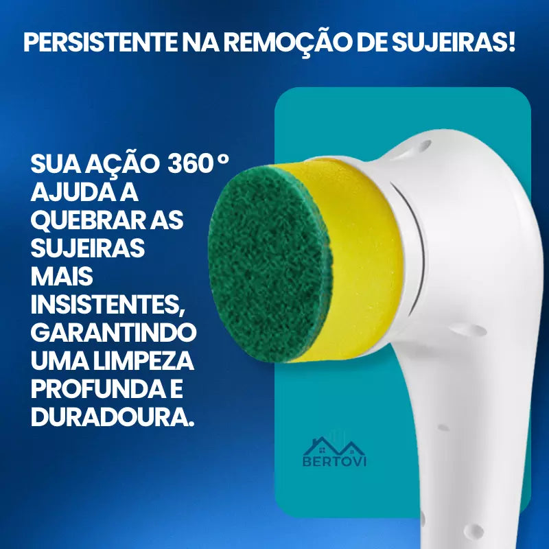 Kit MultiClean Pro 7 em 1: Escova Elétrica + Carregador USB + 5 Cabeças de Limpeza