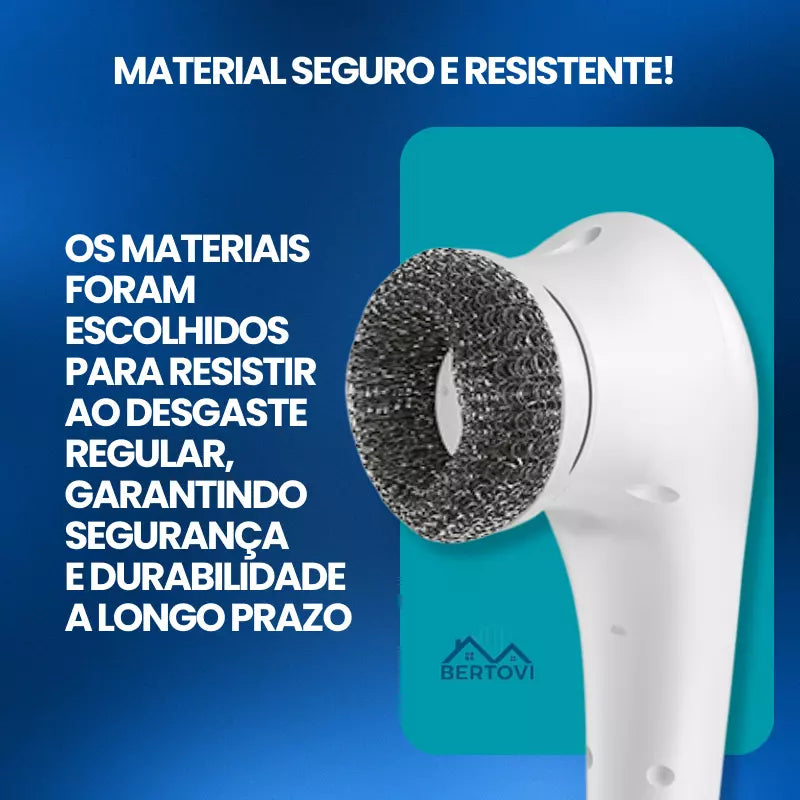 Kit MultiClean Pro 7 em 1: Escova Elétrica + Carregador USB + 5 Cabeças de Limpeza